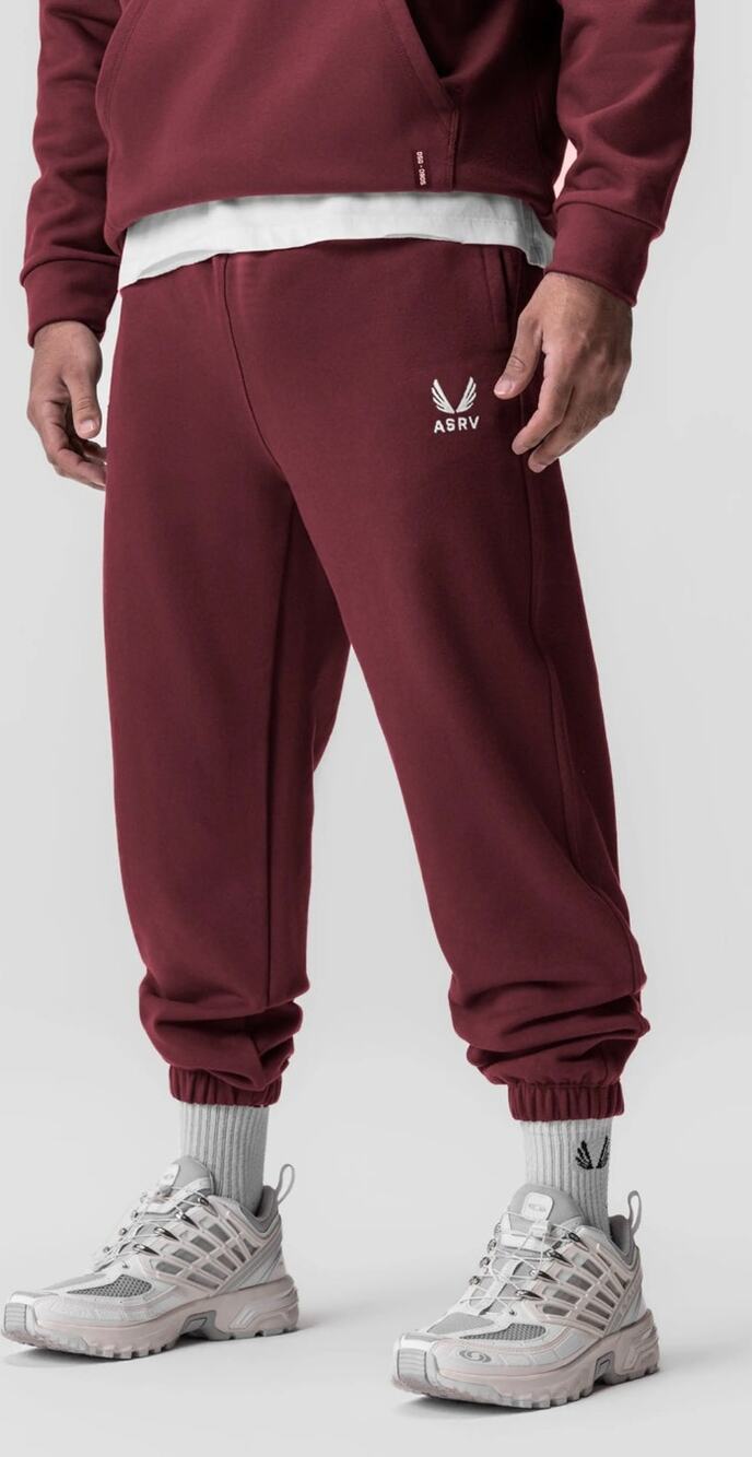 ASRV Pants Mens Small Tech Terry Oversized Sweatpants DSG-0655 Plum Jogger Gym